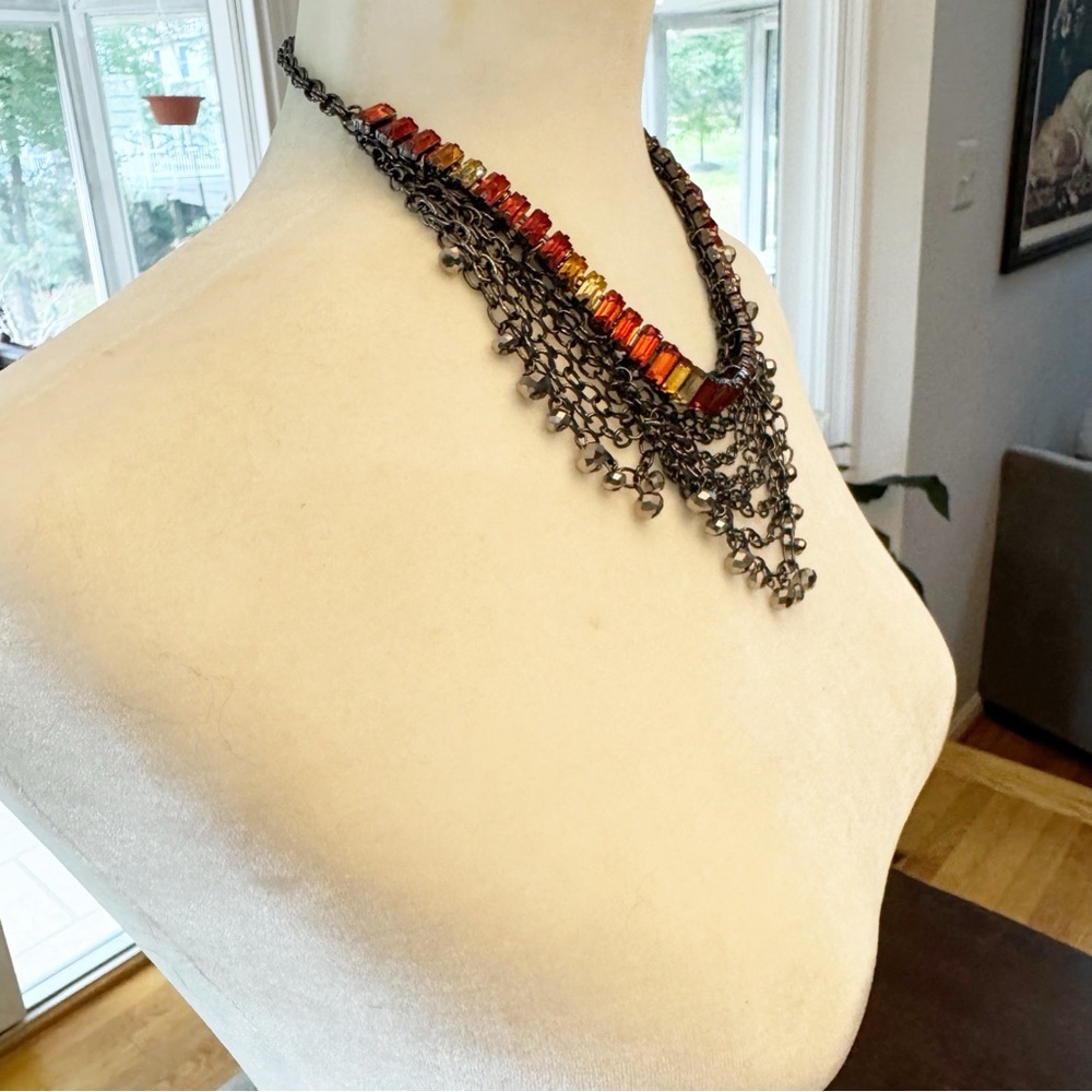 SIMPLY VERA WANG Necklace Earrings & Bracelet 4 Piece Set Gun Metal Gray Tone - Picture 8 of 15
